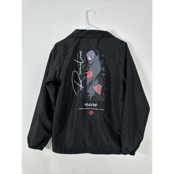 PRIMITIVE x NARUTO SHIPPUDEN ITACHI Collab BLACK SNAP JACKET TEEN XL NWOT - Picture 6 of 6